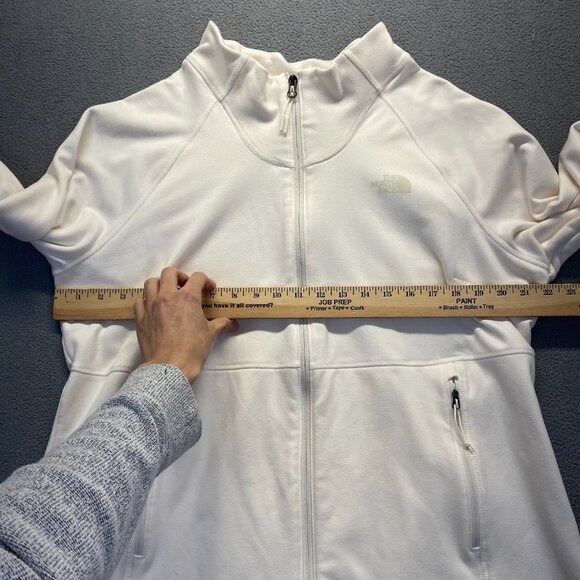 The North Face Sweatshirt Women 2X Plus Ivory White Full Zip Jacket Outdoor - Picture 3 of 12